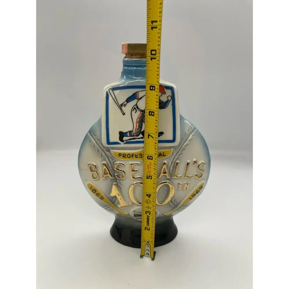 Vintage 1969 Professional Baseball 100th Anniversary Jim James Beam Decanter